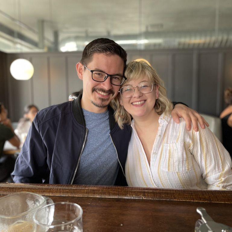 Brunch right after we got engaged at Comet Cafe where we had our first date.