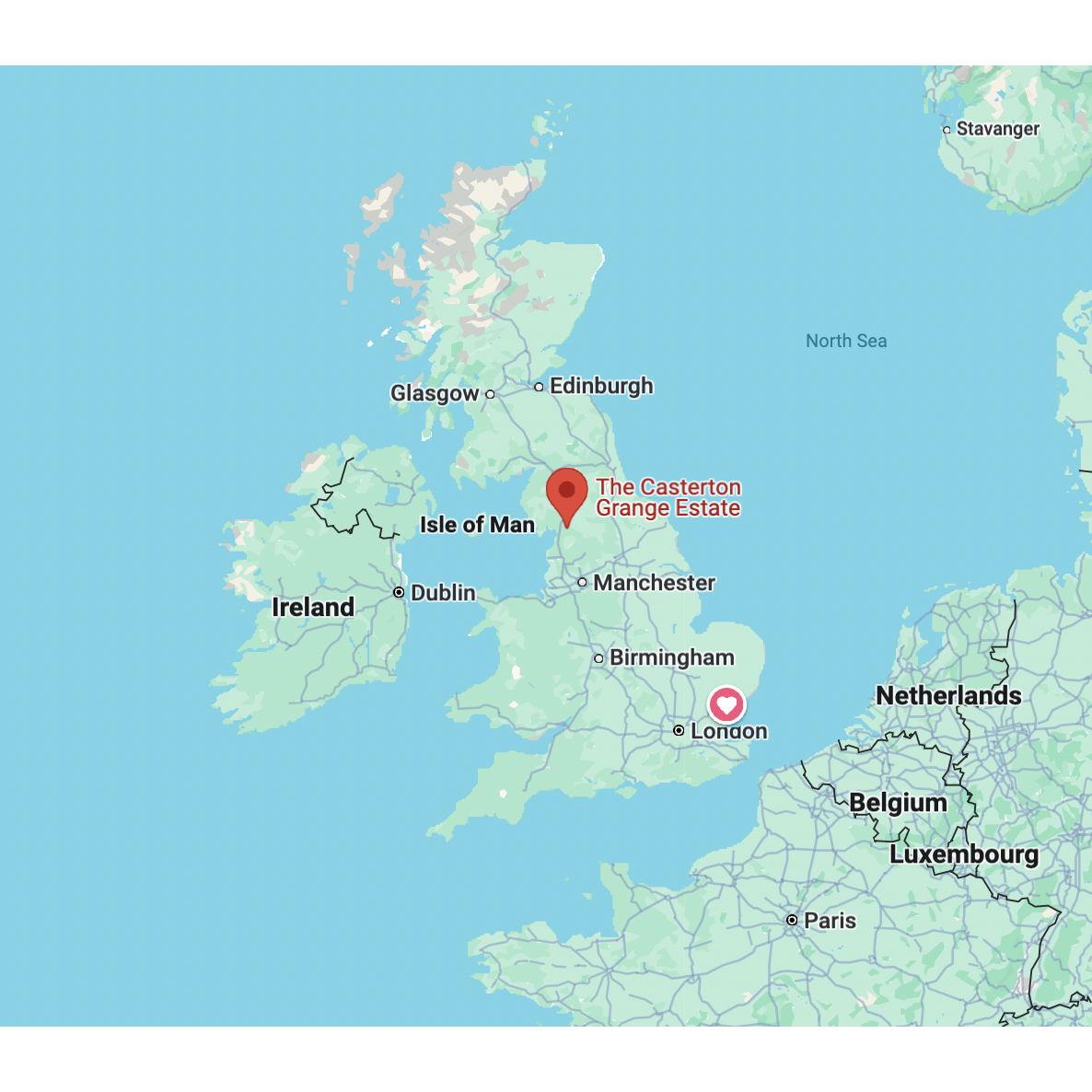 Location of wedding on map