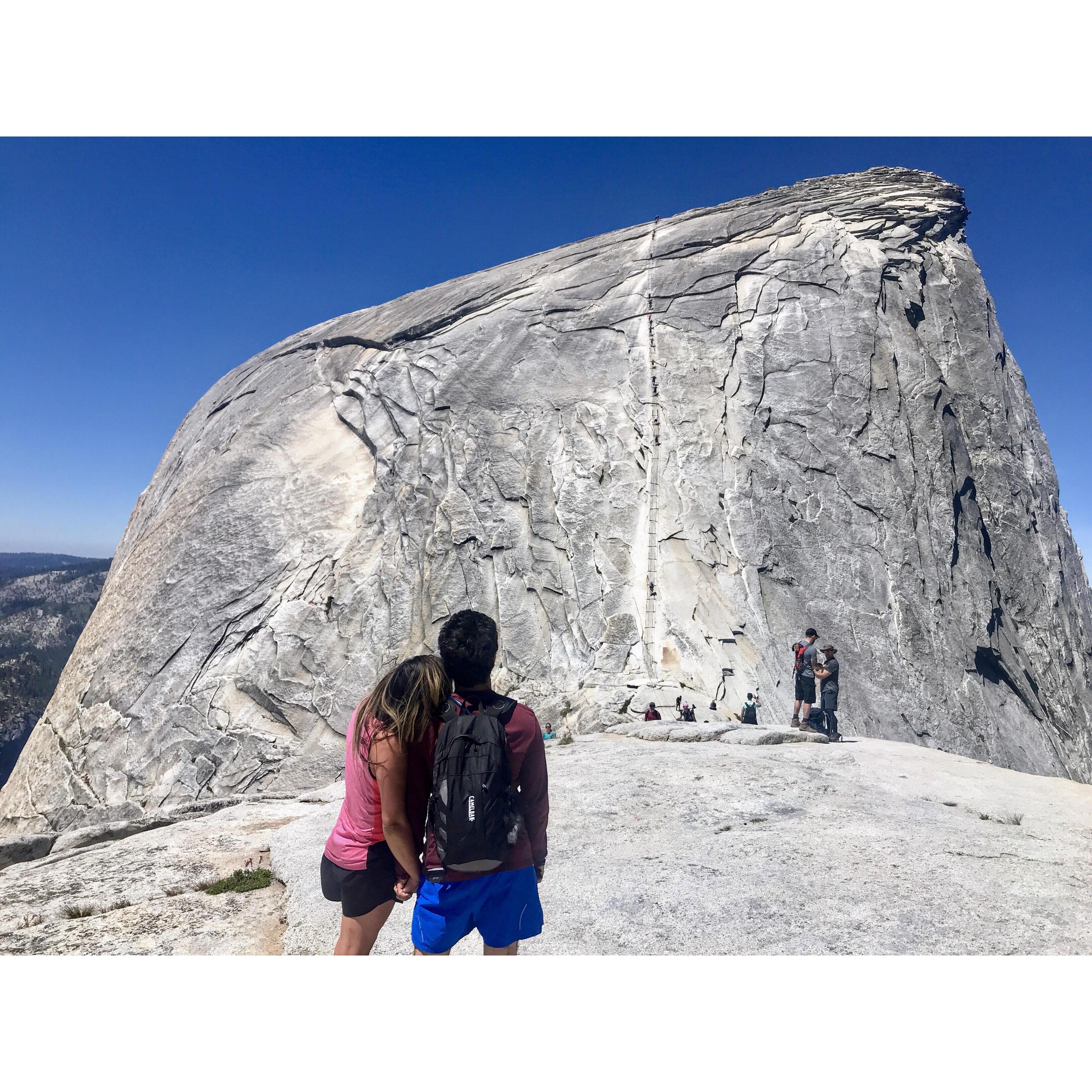 Sub-Dome before the cables on Half Dome at Yosemite, California