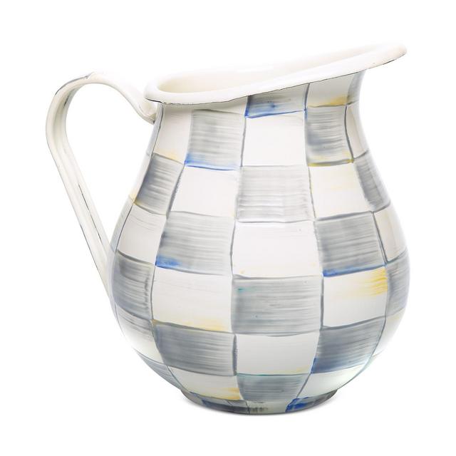Mackenzie-Childs Sterling Check Pitcher