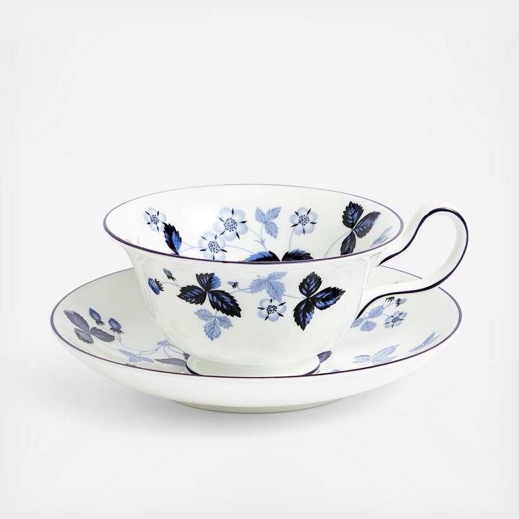 Wedgwood, Wild Strawberry Teacup & Saucer | Zola