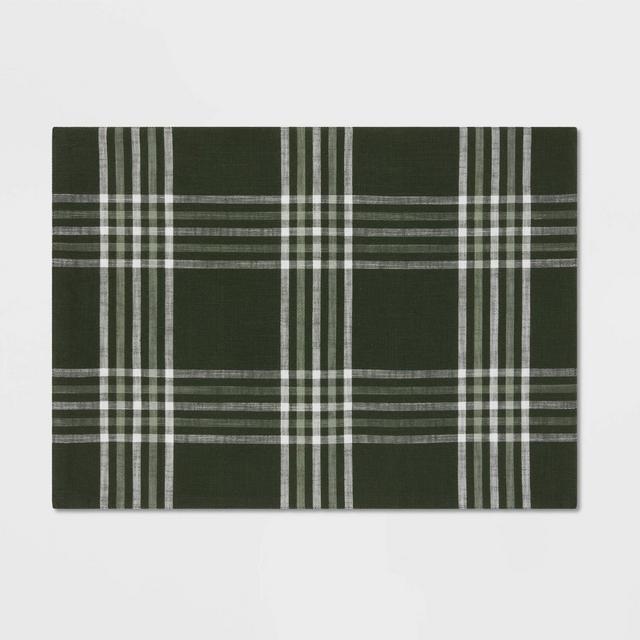 Cotton Plaid Placemat Green - Threshold™
