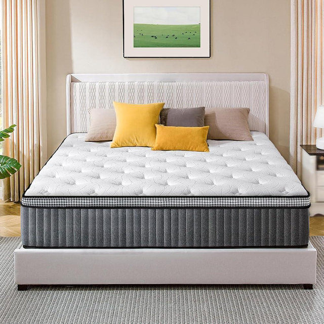 LegacyAmerhome Mattress Queen Size, 12 inch Hybrid Queen Mattresses in a Box, with Gel Memory Foam, Pocket Springs for Motion Isolation, Medium Firm Matress, CertiPUR-US, 100-Night Trial, 60"x80"x12"