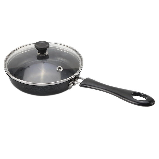 Sonhomay Egg Frying Pan, 4.7/6.3 Inch Single Egg Durable Small Cooking Pot with Handle Nonstick Frying Pan with Lid Covered Heat Resistant Small Skillet Portable Round Omelet Skillet for Stove
