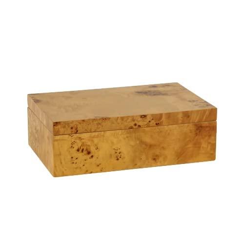 Zodax Leiden Burl Wood Design Decorative Box (Large 10")