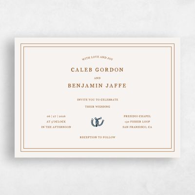 Light Oatmeal, Beige Wedding Invitation - Marana Landscape