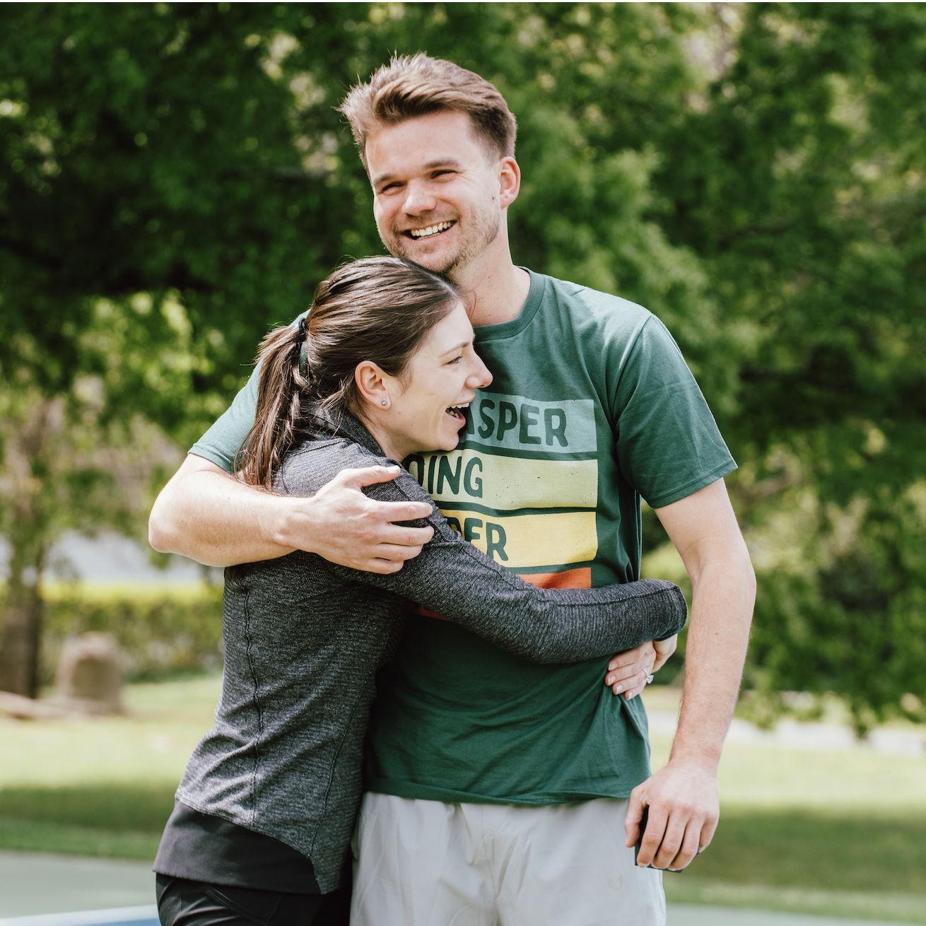 Austin proposed on a pickle ball court... Sarah was extremely surprised. Success!