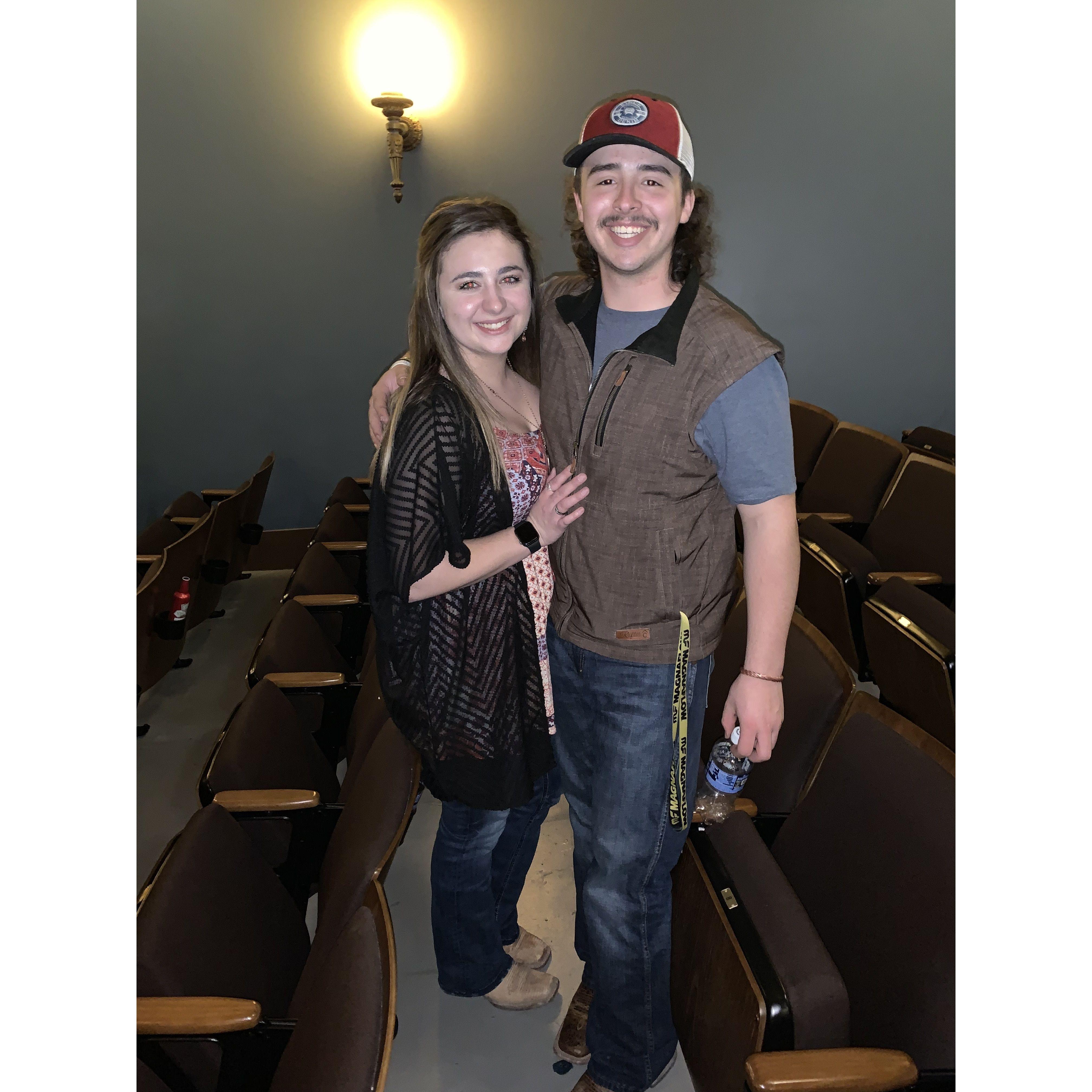 Our third Ned LeDoux concert and valentine's gift to Tori from Braxton.