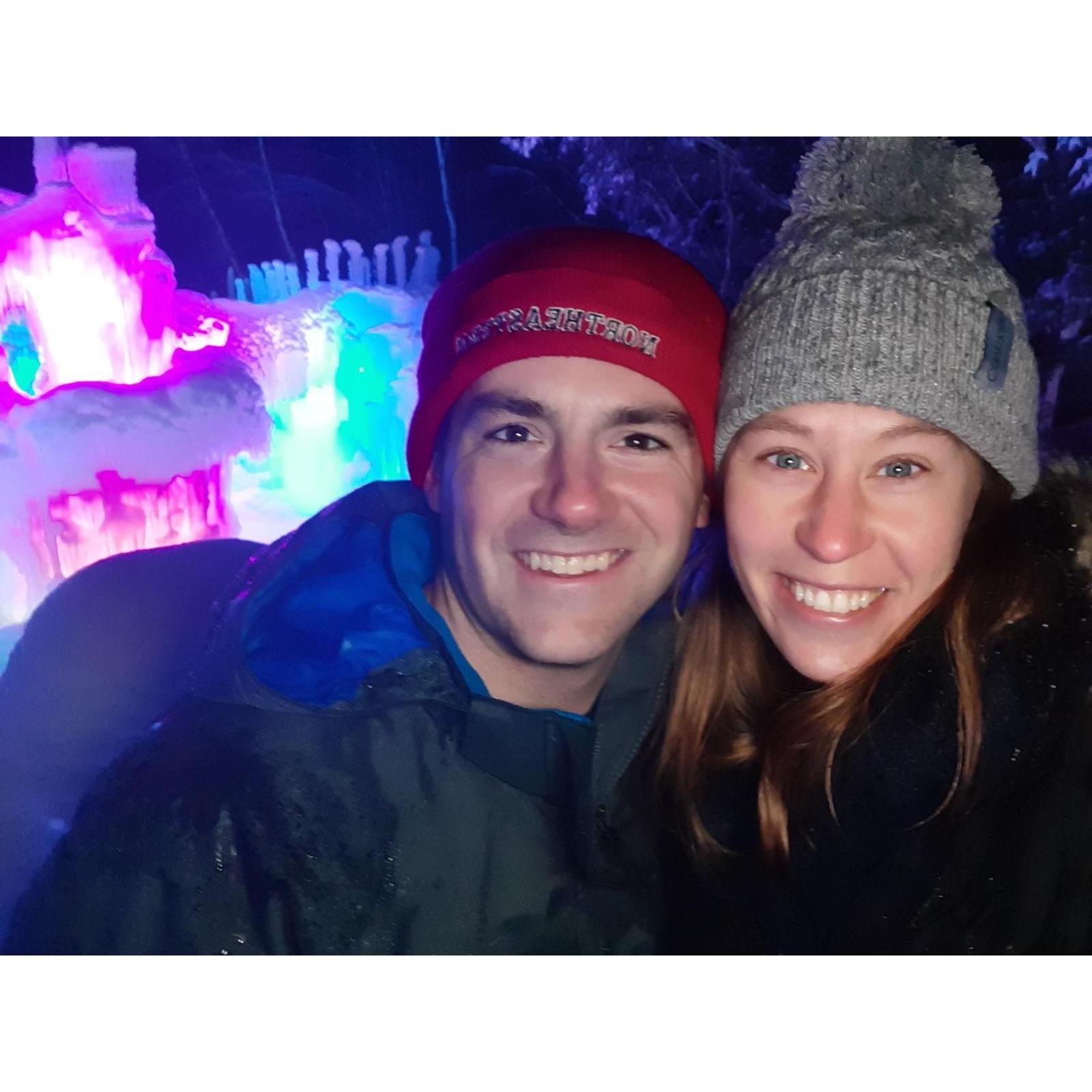 A trip to see the ice castles in New Hampshire.