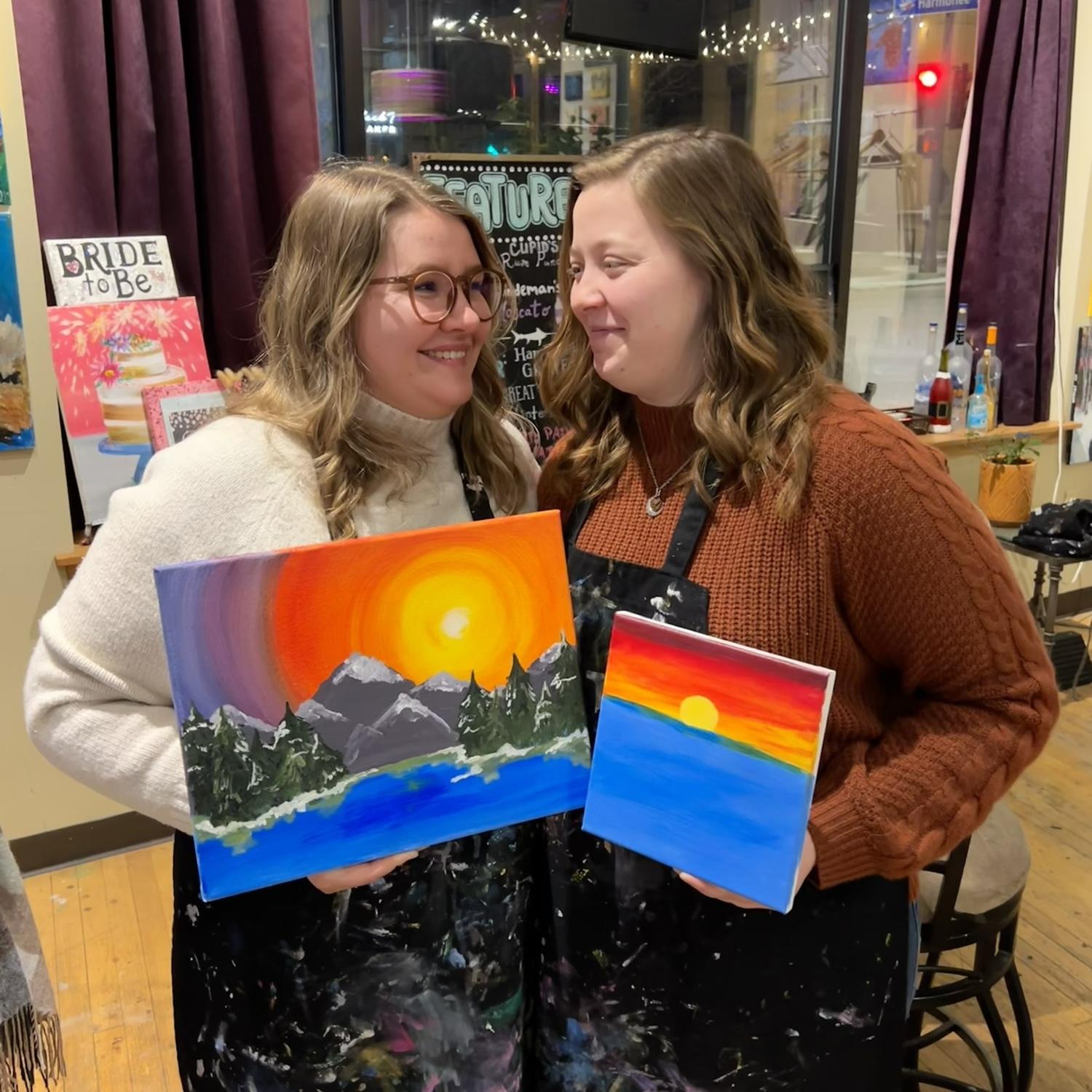 Celebrating one of our favorite people at a paint and sip night.