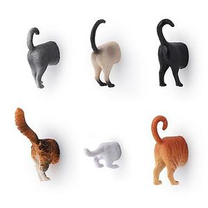Kikkerland® Design Cat Butt Magnet (Set of 6)