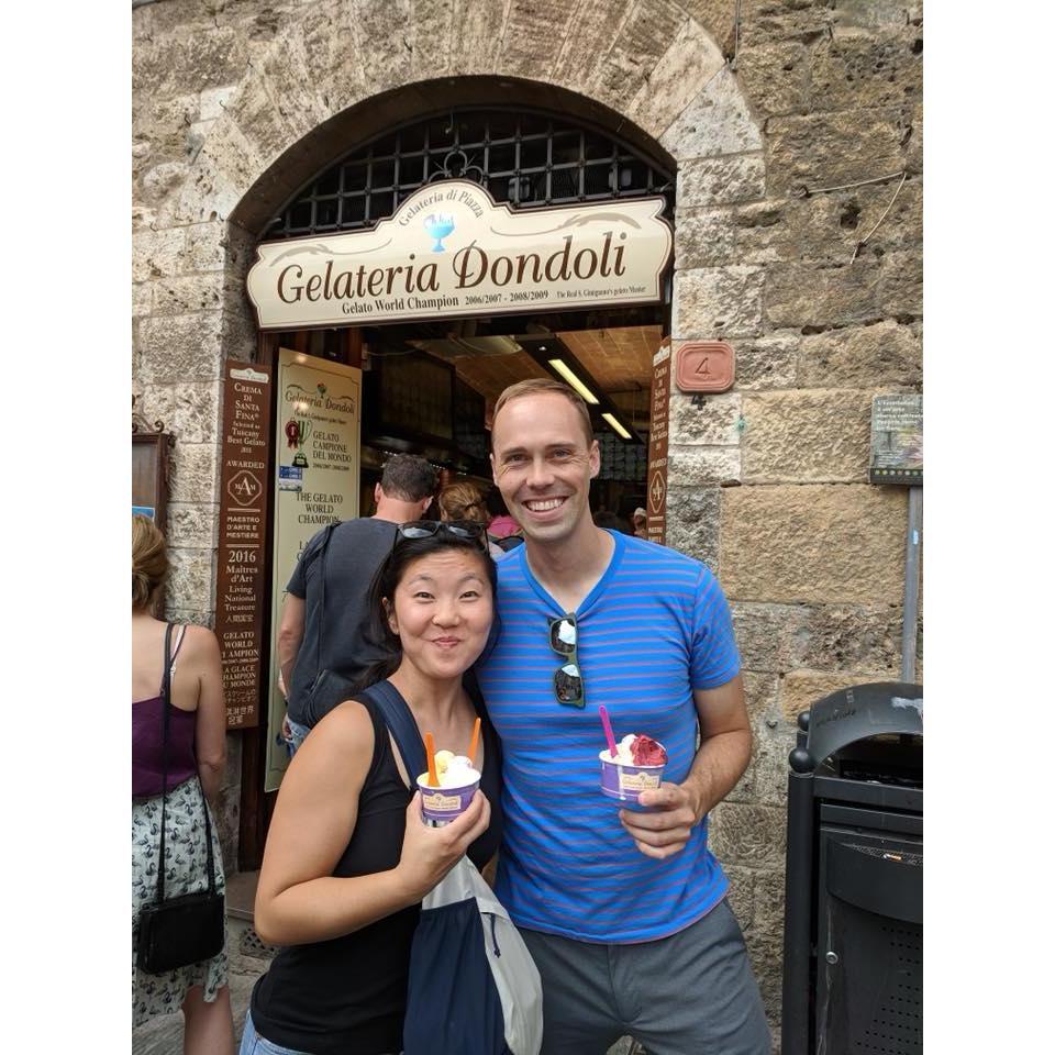 Gelato in San Gimignano, Italy!