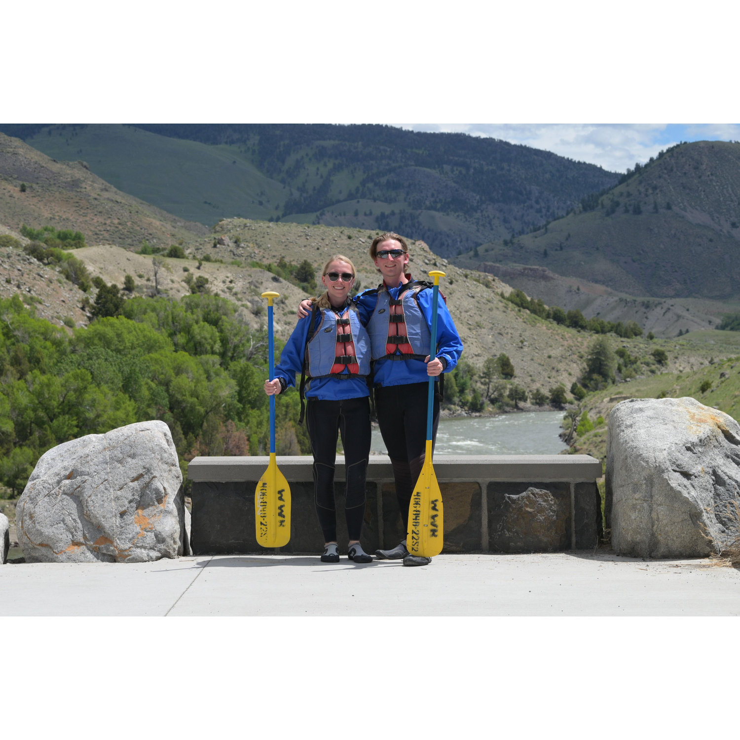Right before we went white water rafting in Yellowstone River!
