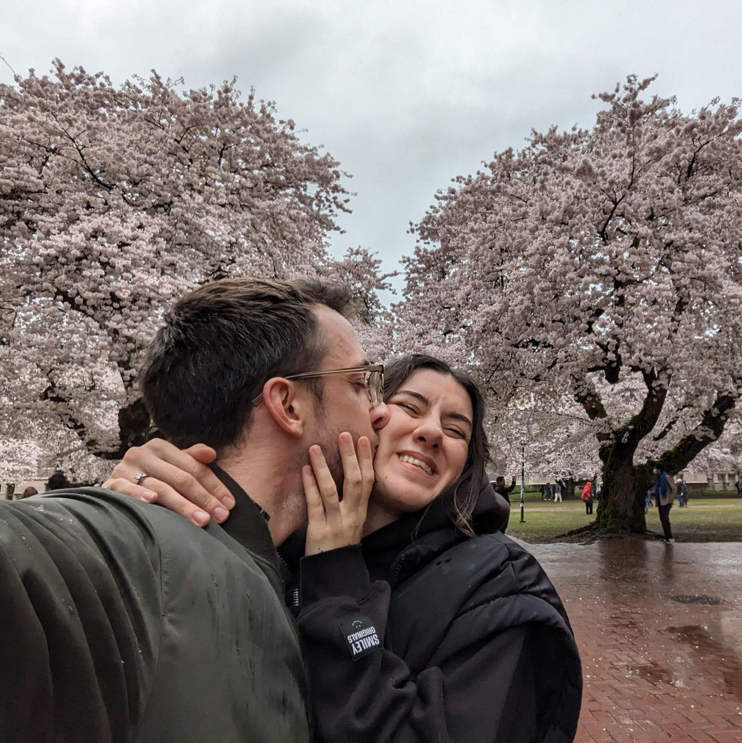 Their relationship continued to blossom much like the Sakura at UW