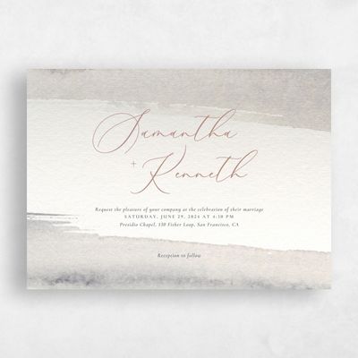 Beige Landscape Wedding Invitation - Elting Landscape