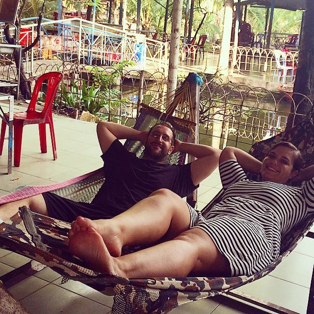 Relaxing in the outskirts of Ho Chi Minh City, Vietnam