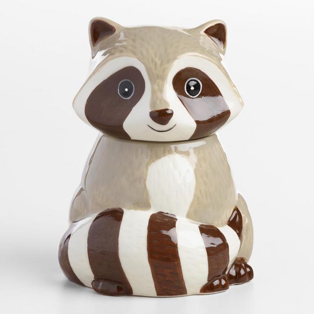 Ceramic Raccoon Sugar Bowl