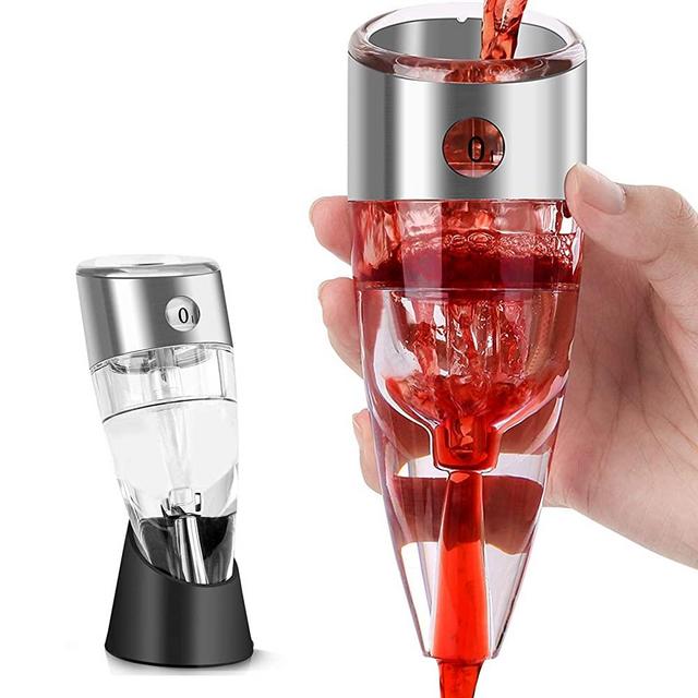 Wine Decanter Aerator, Adjustable Red Wine Decanter Set, Crystal Wine Aerator Pourer, Multi-Stage Decanting Wine in Second without Any Waiting, Premium Wine Aerator Perfectly Aerate Any Wine Anytime
