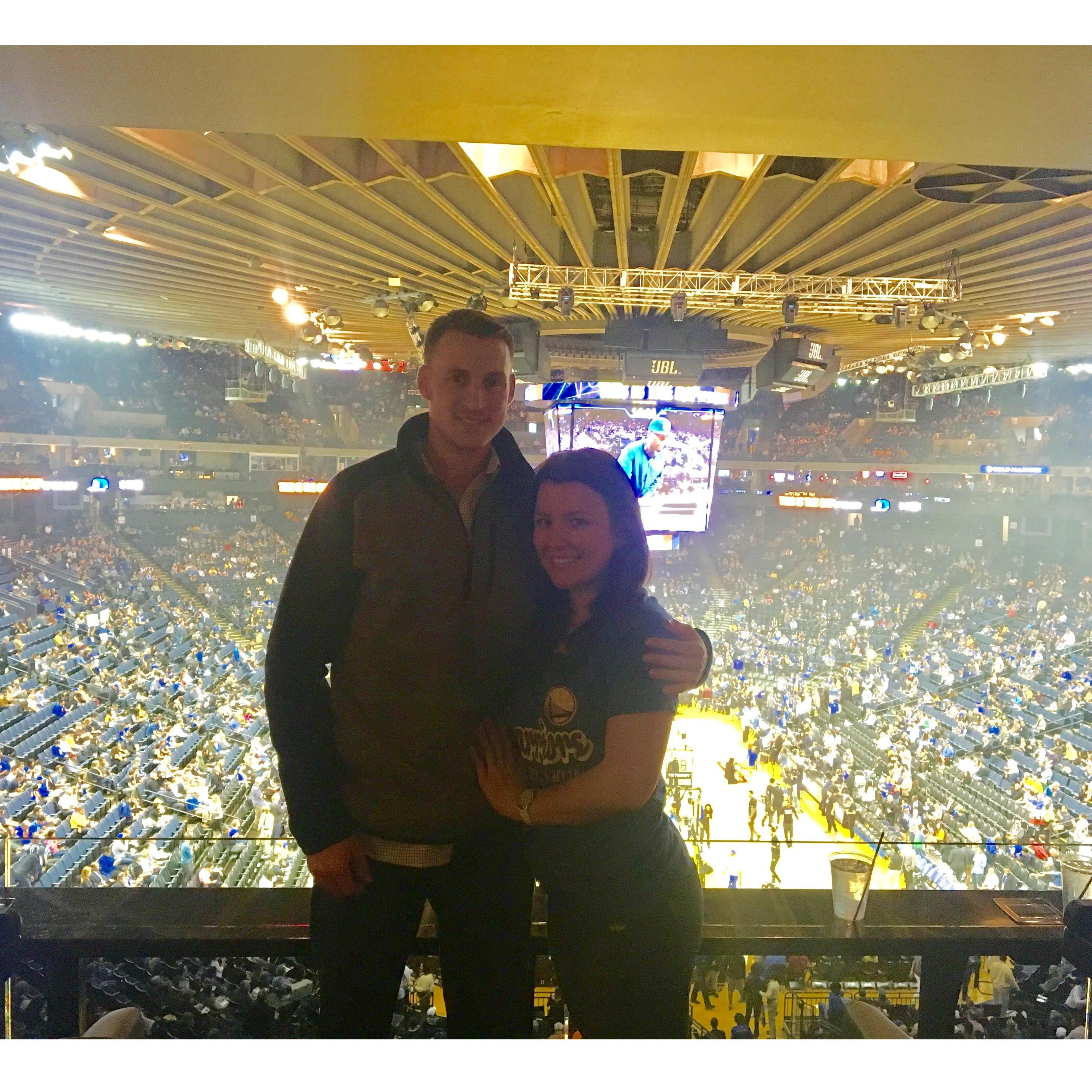 Our first Warriors game.