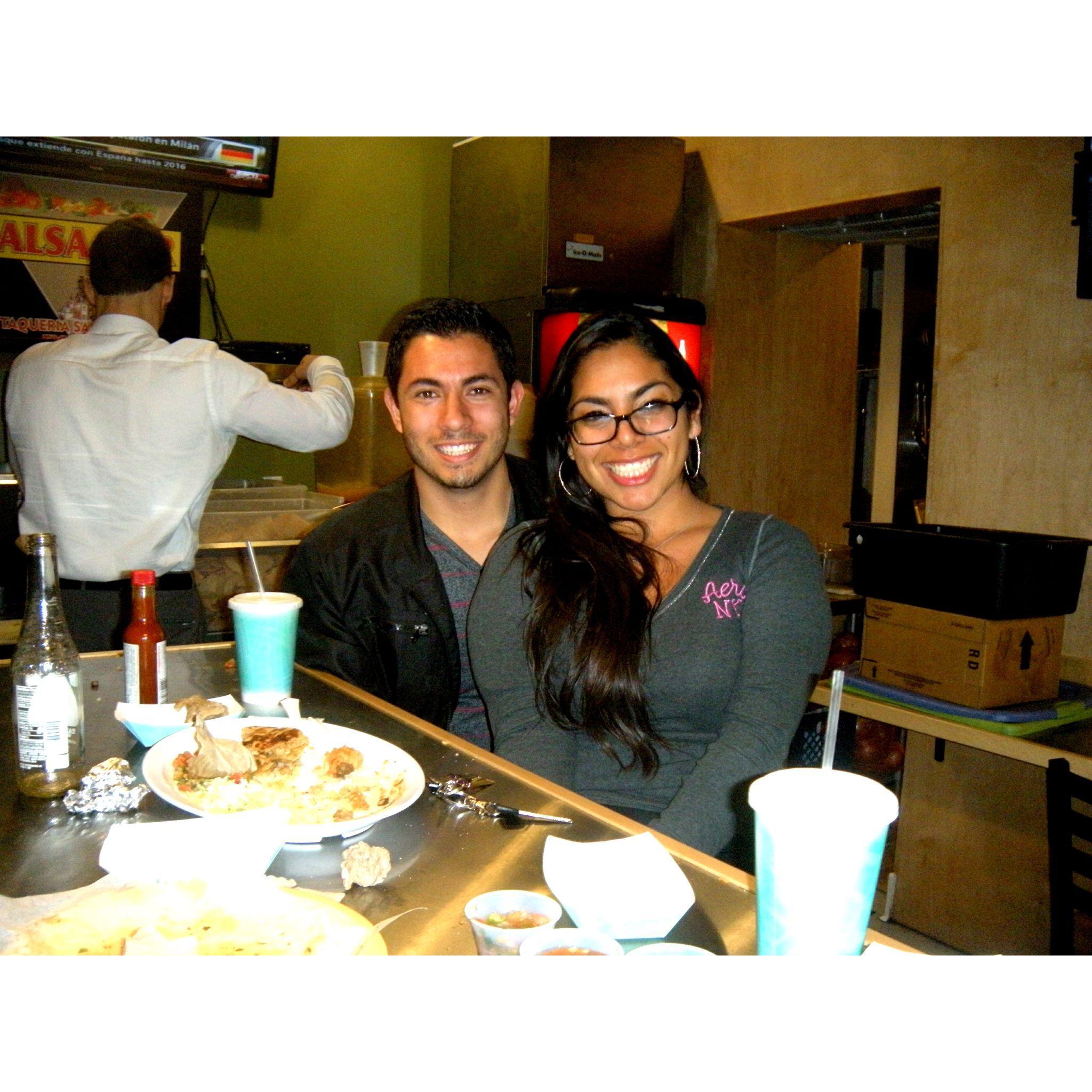Very first picture of us when Michelle initially got her braces off...after 4.5 years