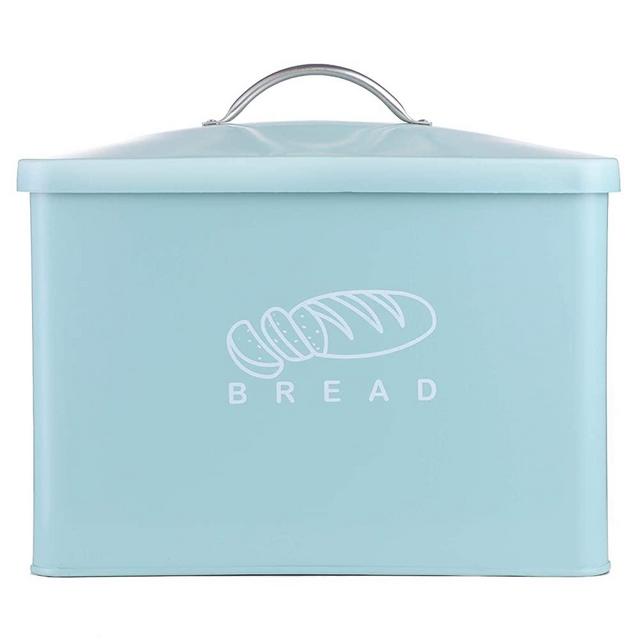Metal Bread Box, Bread Bin With Lid, Holder For Loaves and Pastries, Storage Container for Kitchen Countertop, Island and Pantry