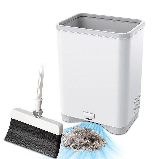 Timnbo Touchless Vacuum Automatic Dustpan Great for Pet Hair/Food Crumbs/Dirt 4000PA Powerful Suction, Automatic Sensors, White
