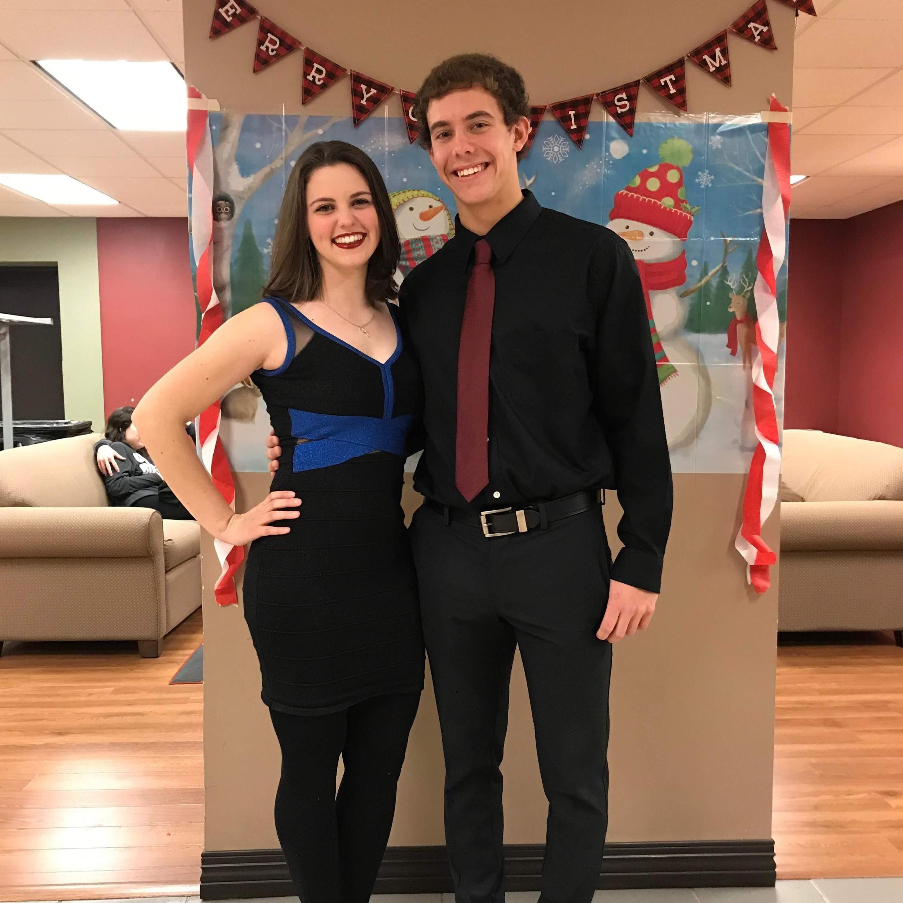 After getting together on November 8, 2018, we attended the WJU Christmas party. We did a lot of events together as we both worked with the Campus Activities Board.