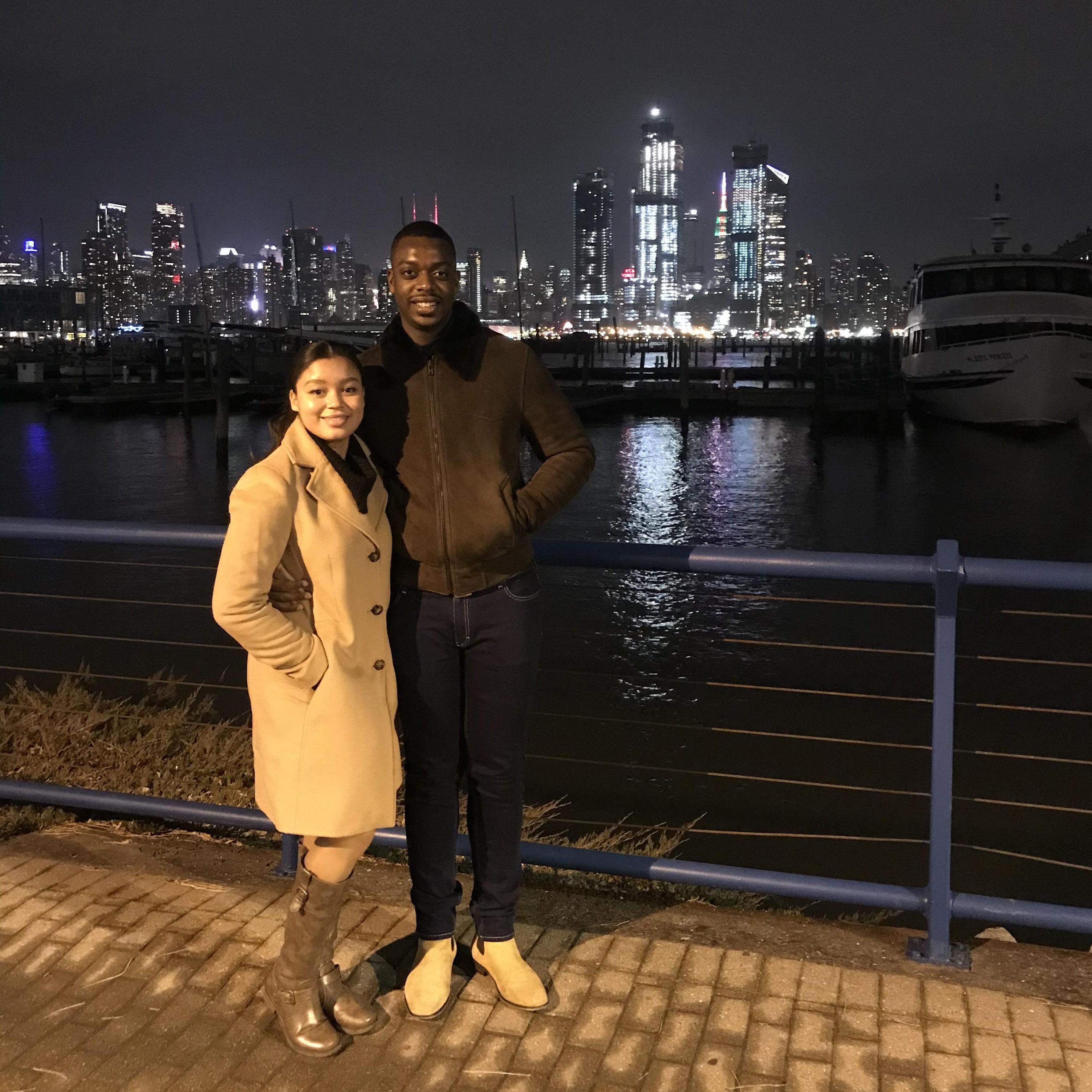 Celebrating Christian's 23rd birthday with the stunning New York City skyline across the Hudson River as our backdrop.