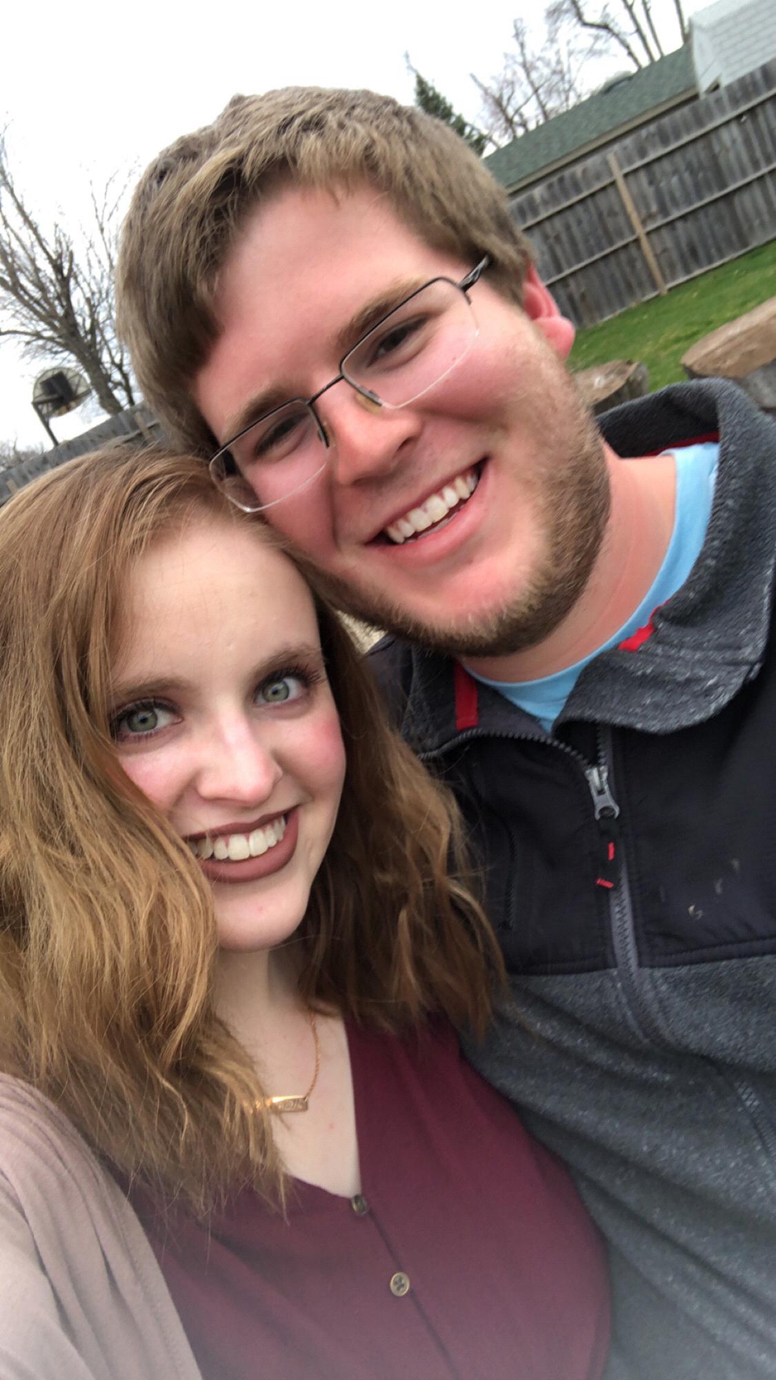 In the backyard of OUR FIRST HOME!! Spring 2019