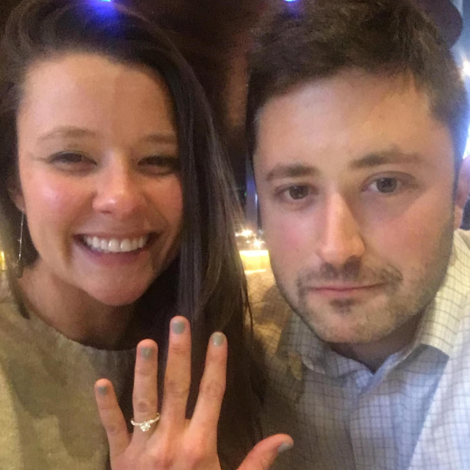 Our engagement night...can you tell Brooke was crying?!