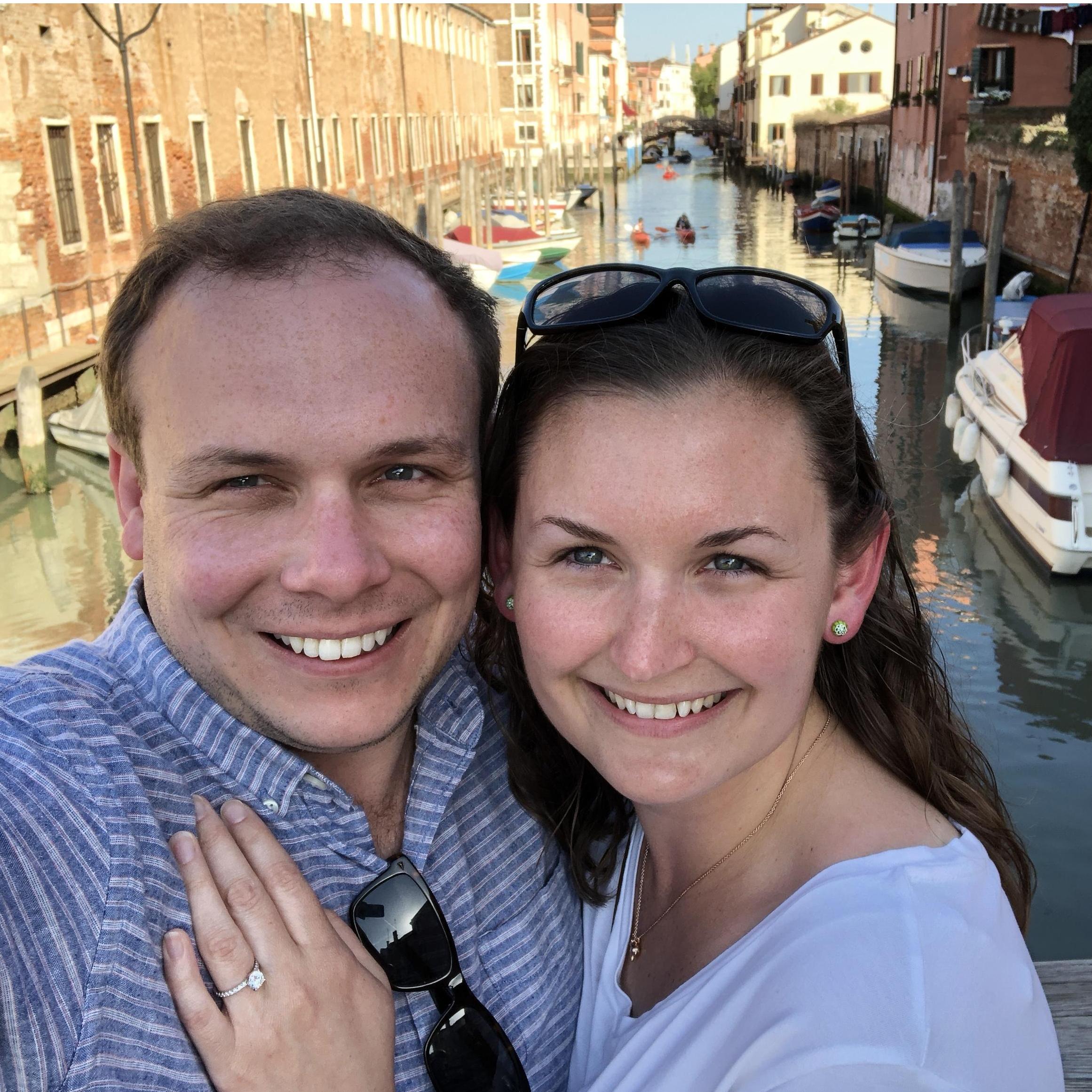 The day we got engaged - in Venice, Italy!