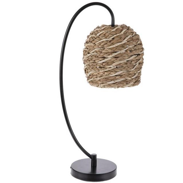 Light Brown Woven Rattan Lamp