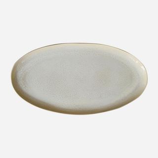 Plume White Pearl Oval Platter