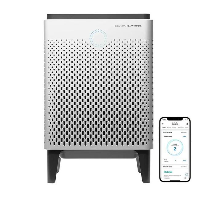 Coway Airmega 400S App-Enabled Smart Technology, Compatible with Amazon Alexa and Google Home True HEPA Air Purifier, (Covers 1,560 sq. ft.), White