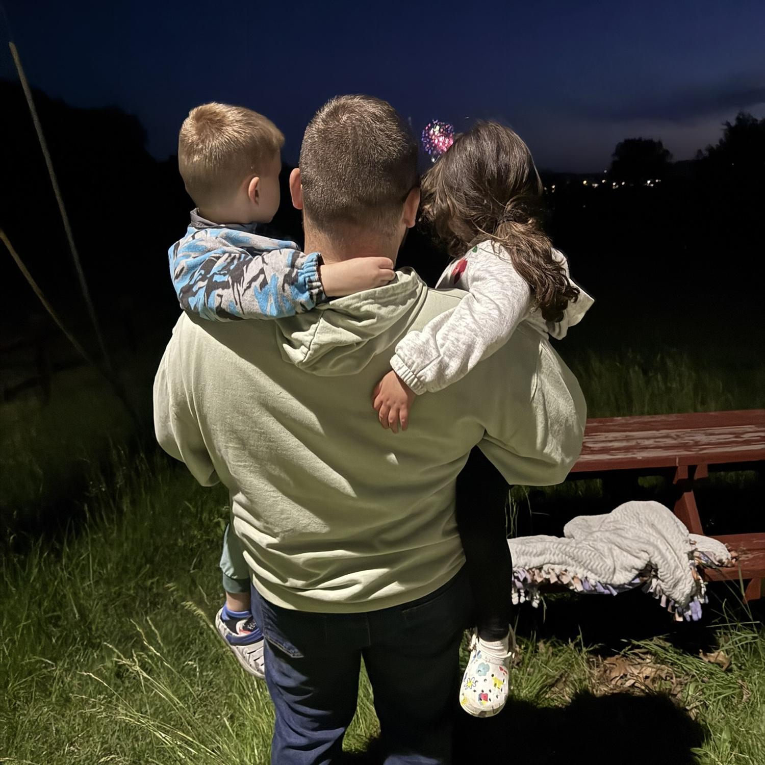 First night the kids met and we did fireworks!