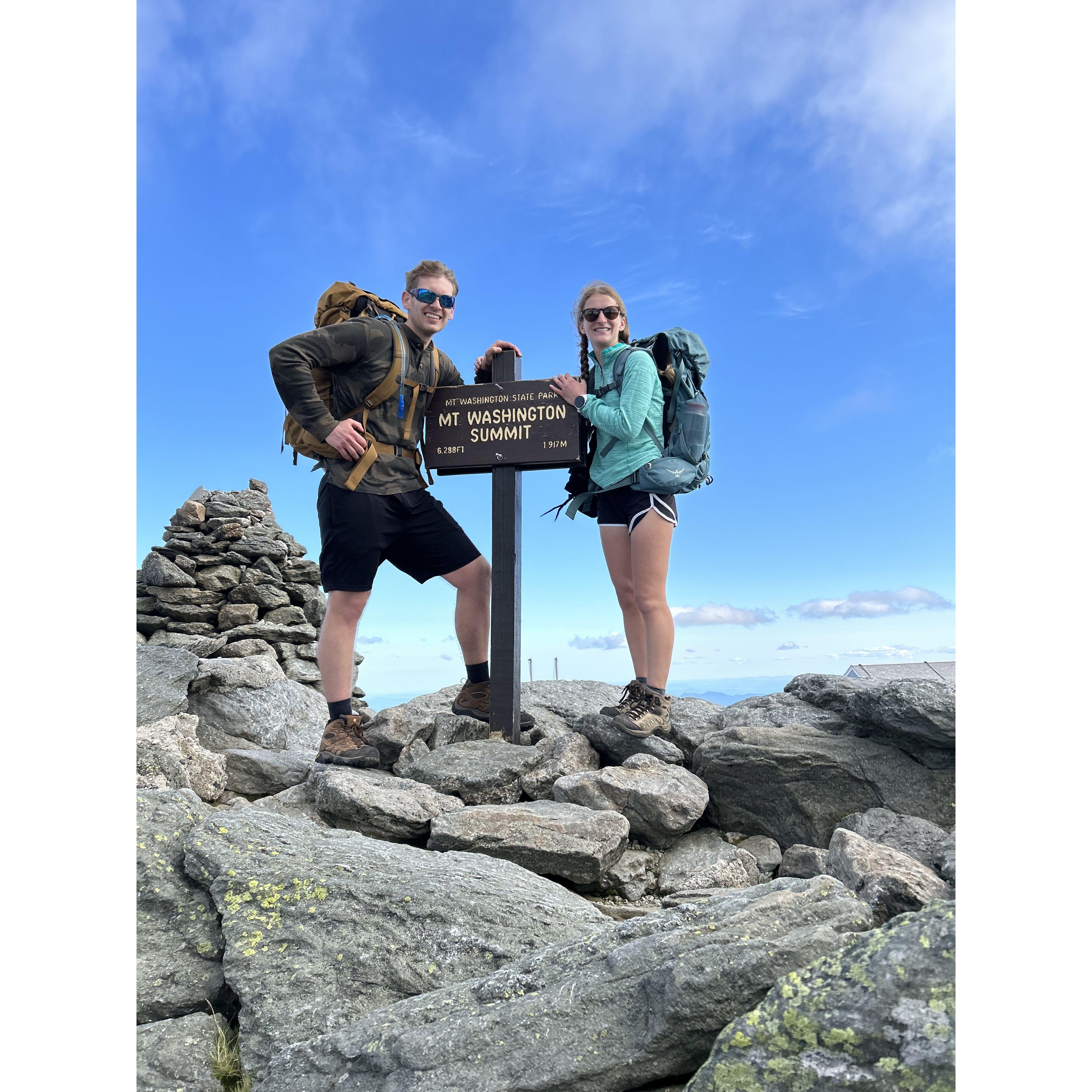 Summiting Mt. Washington Just Before our Engagement