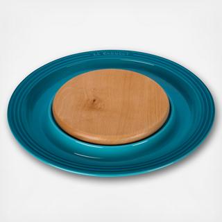 Round Platter with Cutting Board