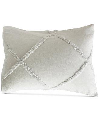 Home Chenille Lattice Standard WHITE Sham