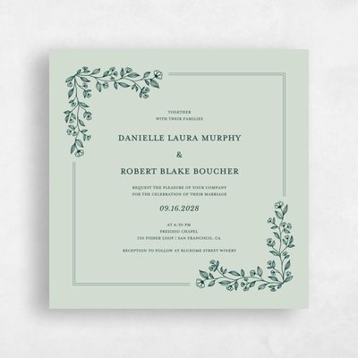 Forest, Green Wedding Invitation - Kalispell Square
