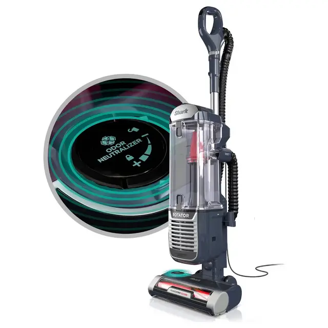 Shark Vacuum Cleaner, Lightweight Upright, Pet Hair Removal, Advanced Swivel Steering, Bagless, Portable Lift Away, Home & Car Cleaning, Navy, Renewed