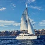 Catamaran Cruise in Santorini with BBQ and Drinks