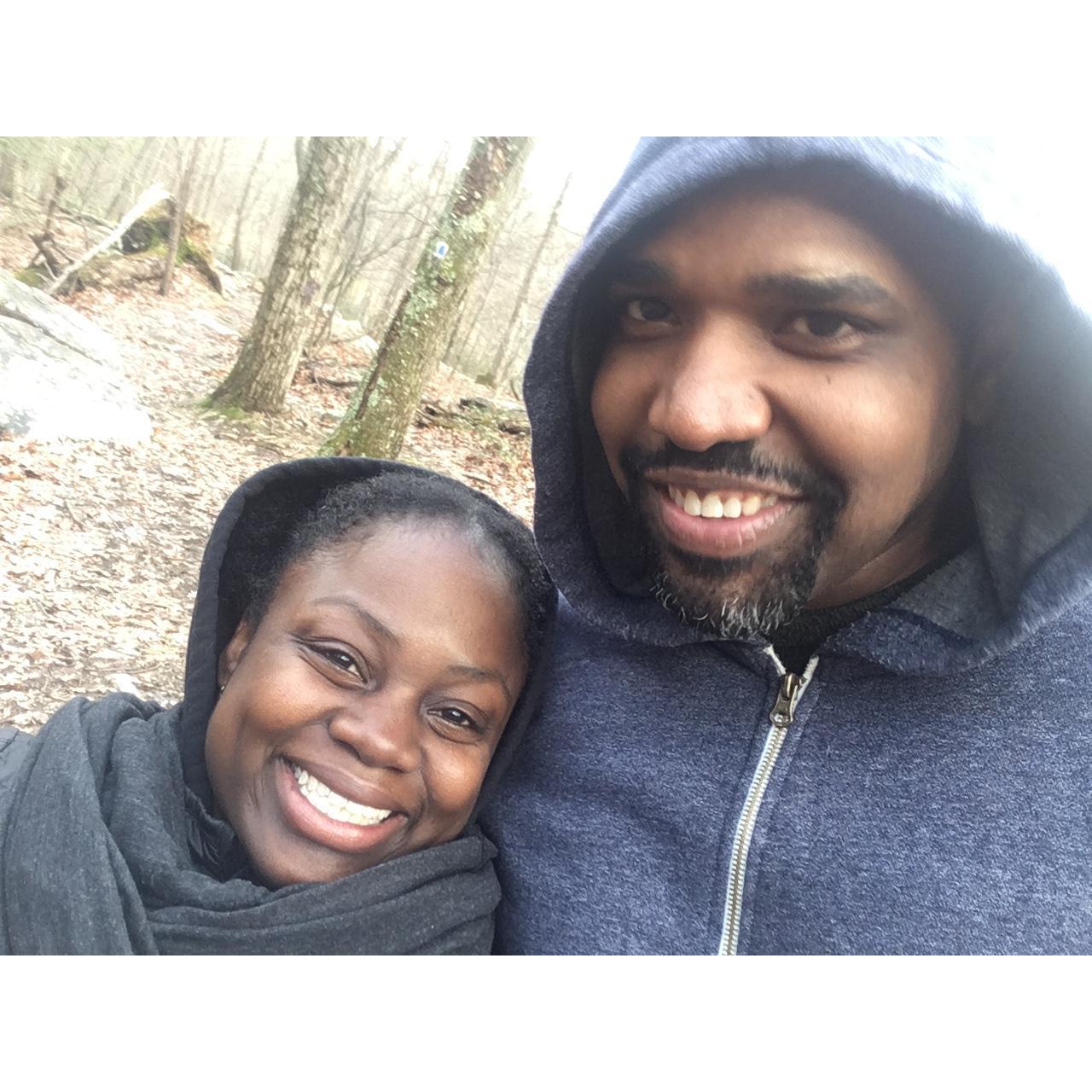 Somehow Lando got me to go into the WOODS to experience Mother Nature. We didn’t get lost so it was a beautiful day...🥰