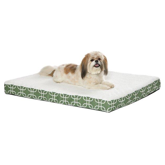 MidWest Double-Thick Orthopedic Pillow Dog Bed, Green, Large - Chewy.com