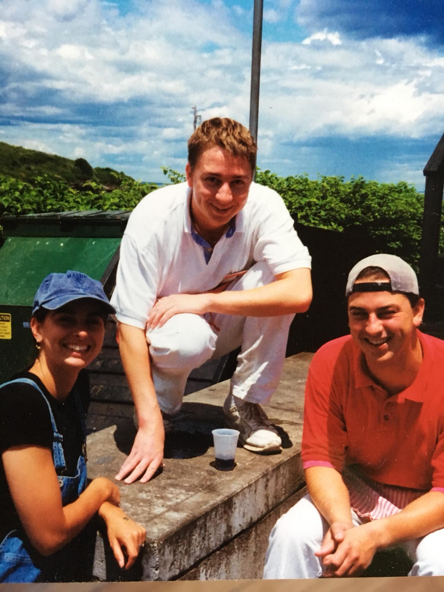 Alina, Ale & Lorenzo at the shack, many years ago