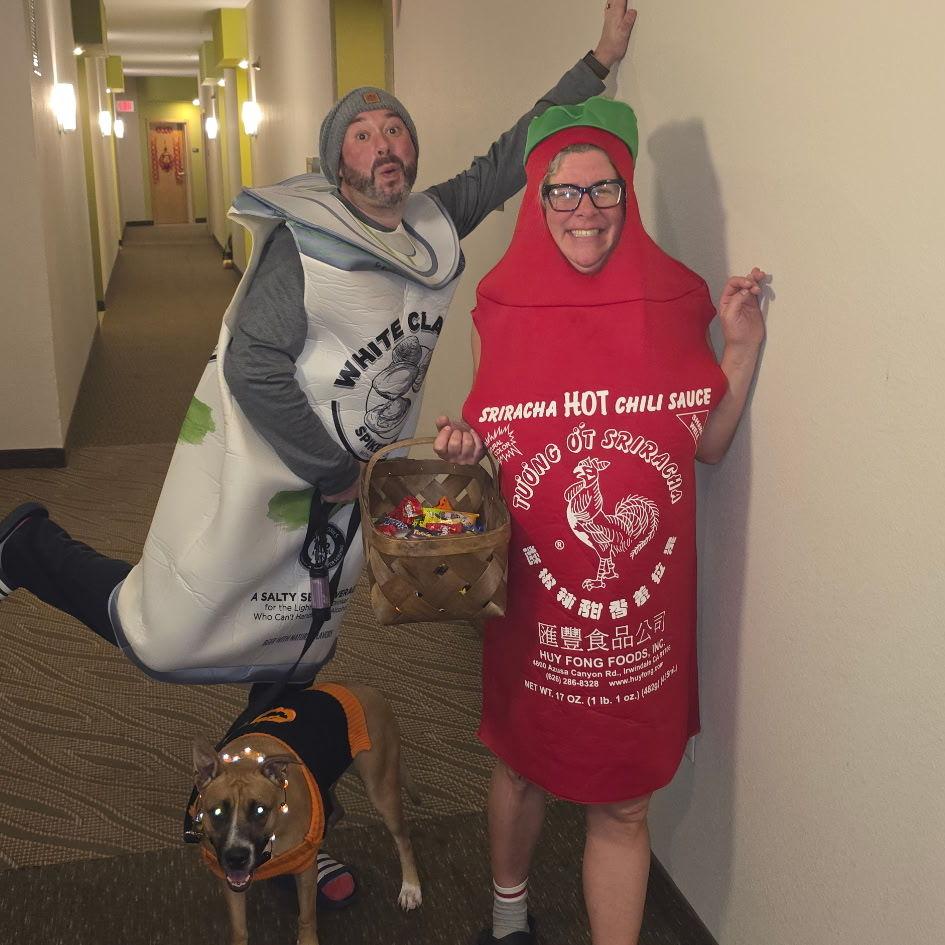 Halloween - trick or treating in our apartment building