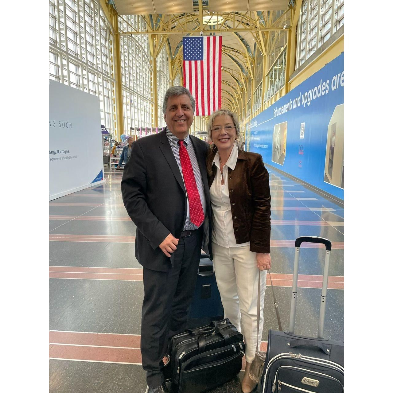 Airports: a frequent place we met up at..here at Reagan National Airport in Washington. D.C. April, 2025