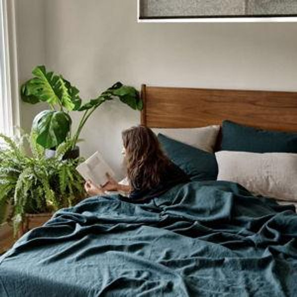 Orkney Linen Summer Cover (Queen, Forest)