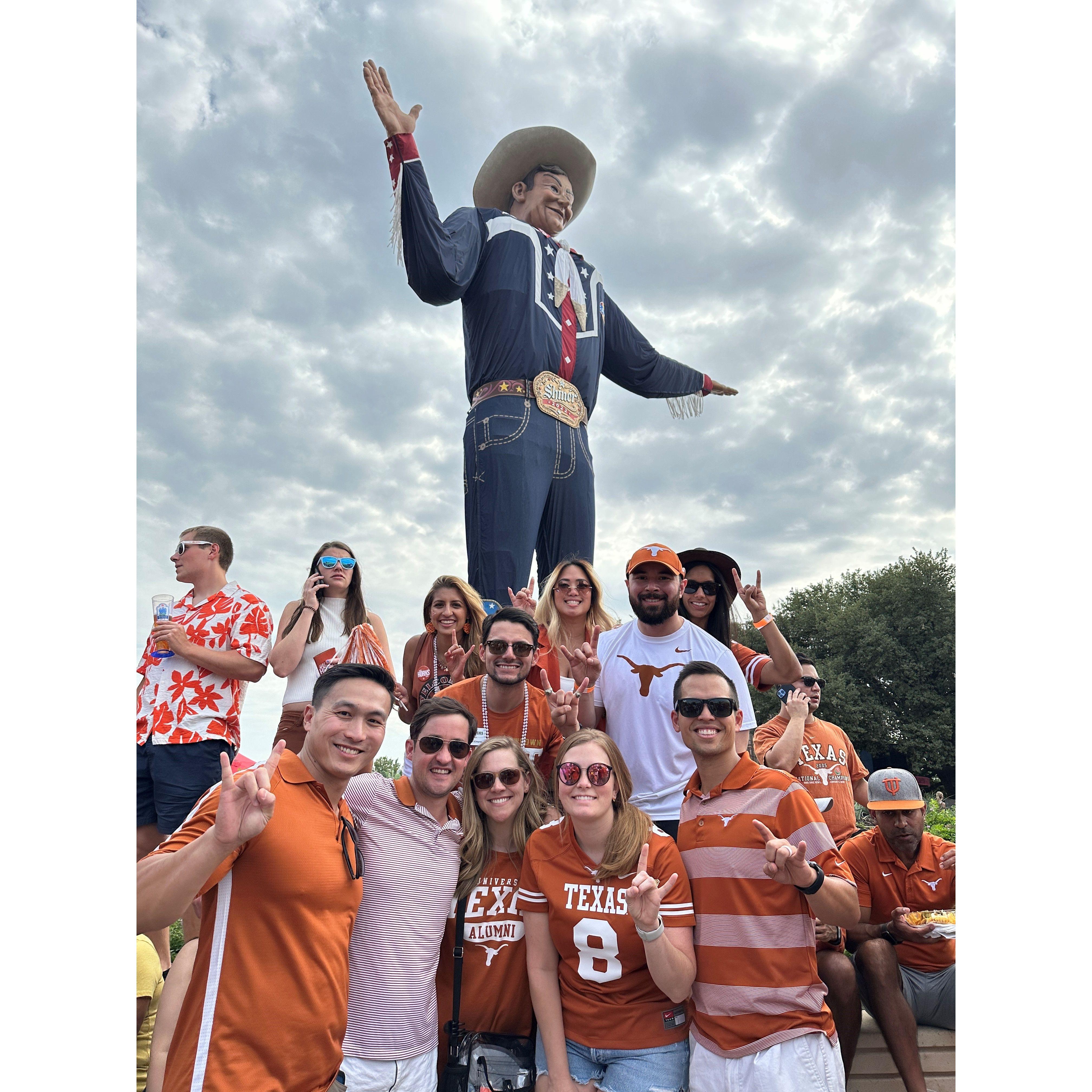First Texas-ou game together, which ended in complete victory!