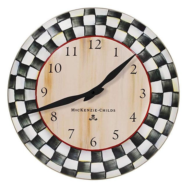 MacKenzie-Childs Courtly Check Enamel Clock