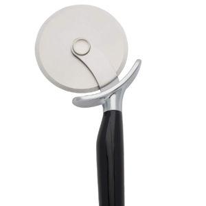 KitchenAid Classic Pizza Wheel with Sharp Blade For Cutting Through Crusts, Pies and More, Built In Finger Guard for Safety and Comfort Grip to Protect Fingers, Dishwasher Safe, 9-Inch, Black